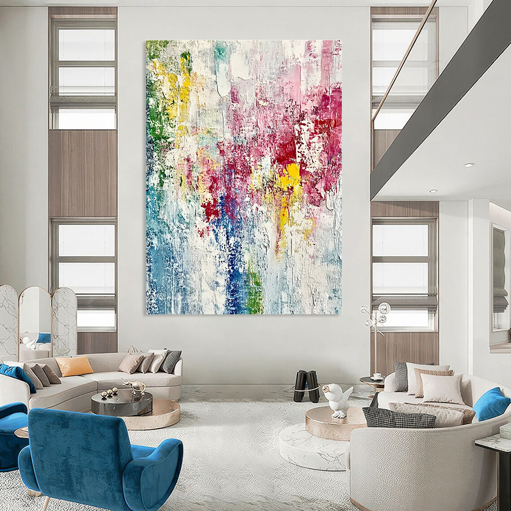 Colorful Textured Abstract Art for Bedroom & Creative Lounge STSC721