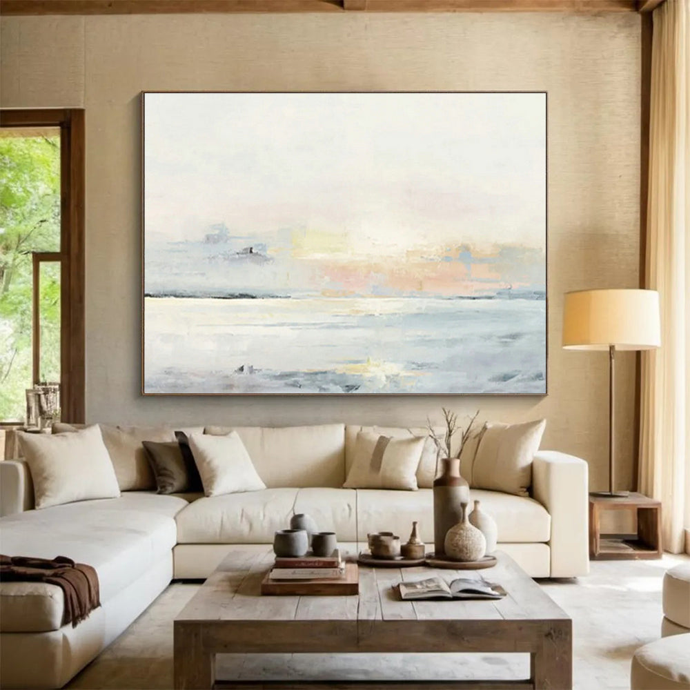 Light - Colored Seaside Landscape Art to Evoke the Calming Essence of Coastal Living in Your Home DLZ2790