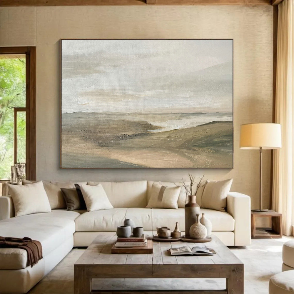 Earth - Tone Landscape Abstract Art for Rustic Farmhouse Entryways DLZ2631