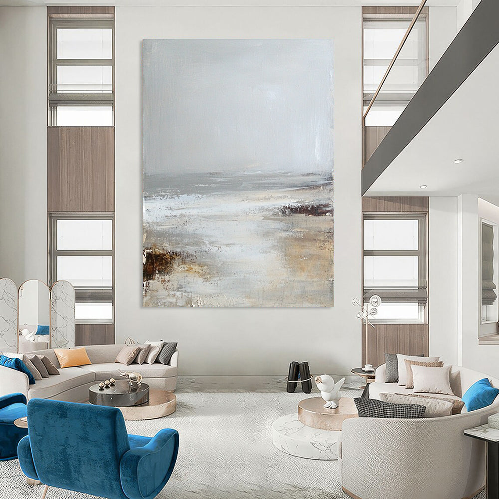 Minimalist Beach Scene for Serene Home Office & Coastal - Style Living Room STSC232