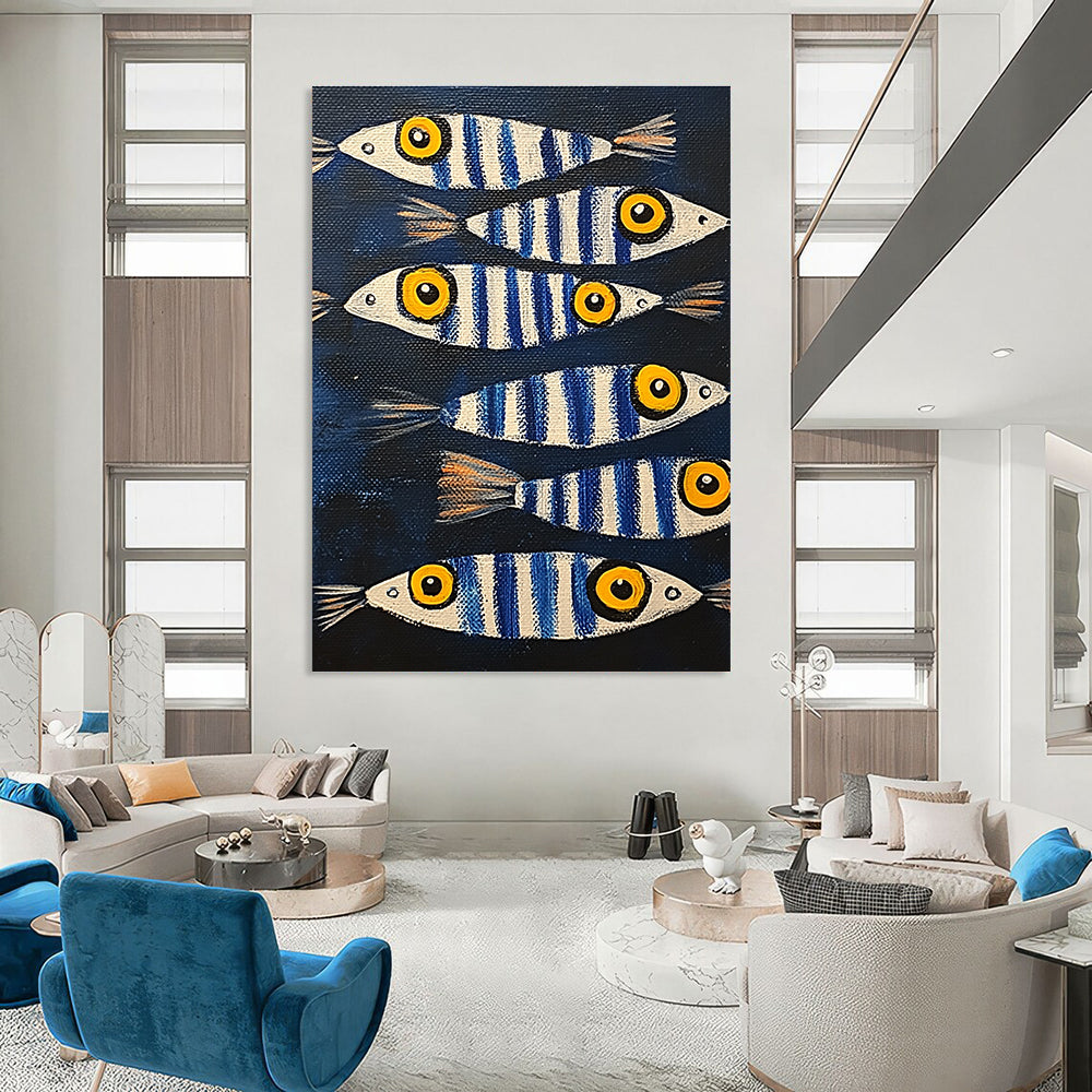 Striped Fish for Seafood Restaurant & Beach House Decor STSC1171