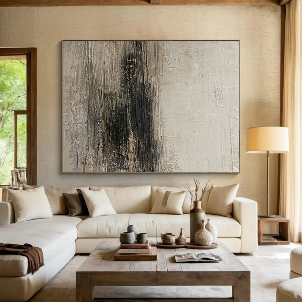 Gray - Black Artistic Abstract for Moody Home Theaters DLZ2470