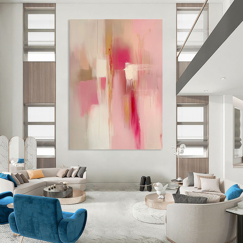 Pink and Gold Abstract for Feminine - Inspired Café & Bridal Suite STSC784
