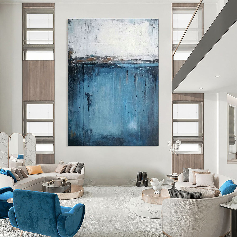 Coastal Abstract Art for Beach House Living Room & Nautical Art Studio DLZ2258