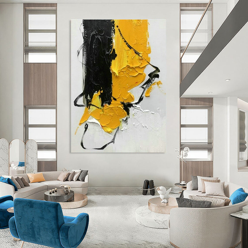 Yellow - Accented Abstract Art for Modern Kitchen & Art - Lover’s Studio DLZ1447