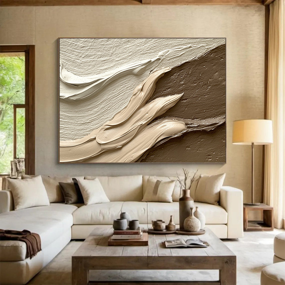 Smooth Textured Waves Art for Coastal Home Decor & Modern Art Exhibition SC449