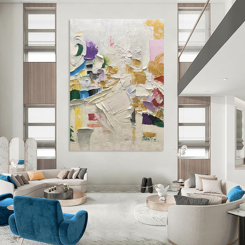 Colorful Thick - Paint Art for Bohemian Café & Creative Studio DLZ1042
