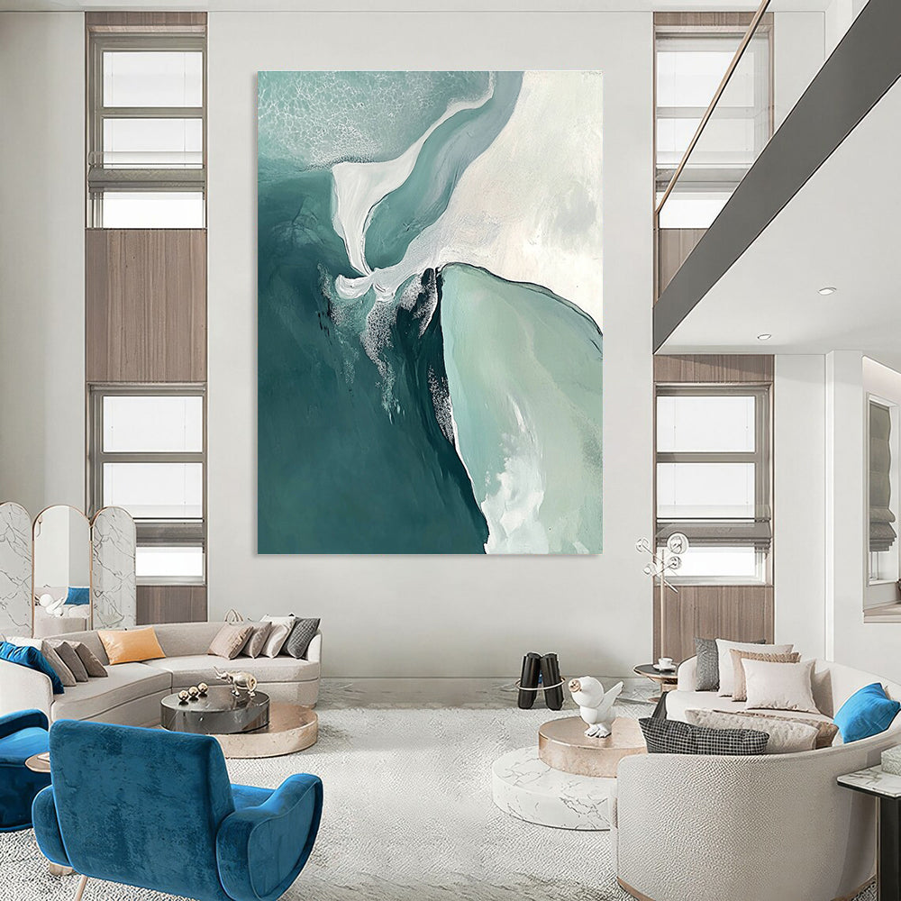 Abstract Aerial Ocean View for Contemporary Art Studio & Luxury Yacht Club STSC534