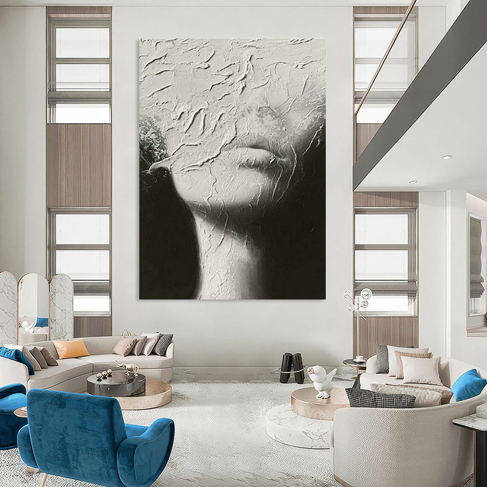 Black - White Portrait Art for Sophisticated Home Library Feature Walls DLZ0223