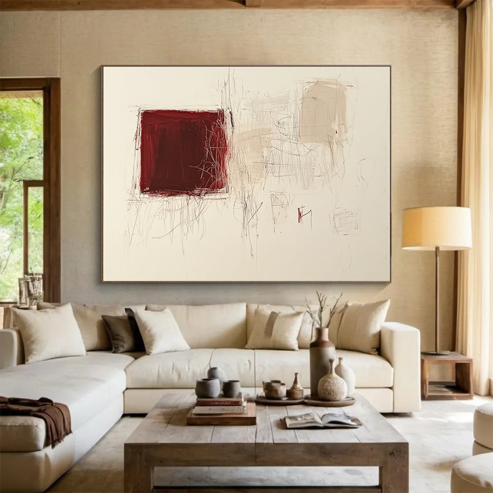 Expressive Abstract Art for Industrial Loft & Creative Workshop SC552