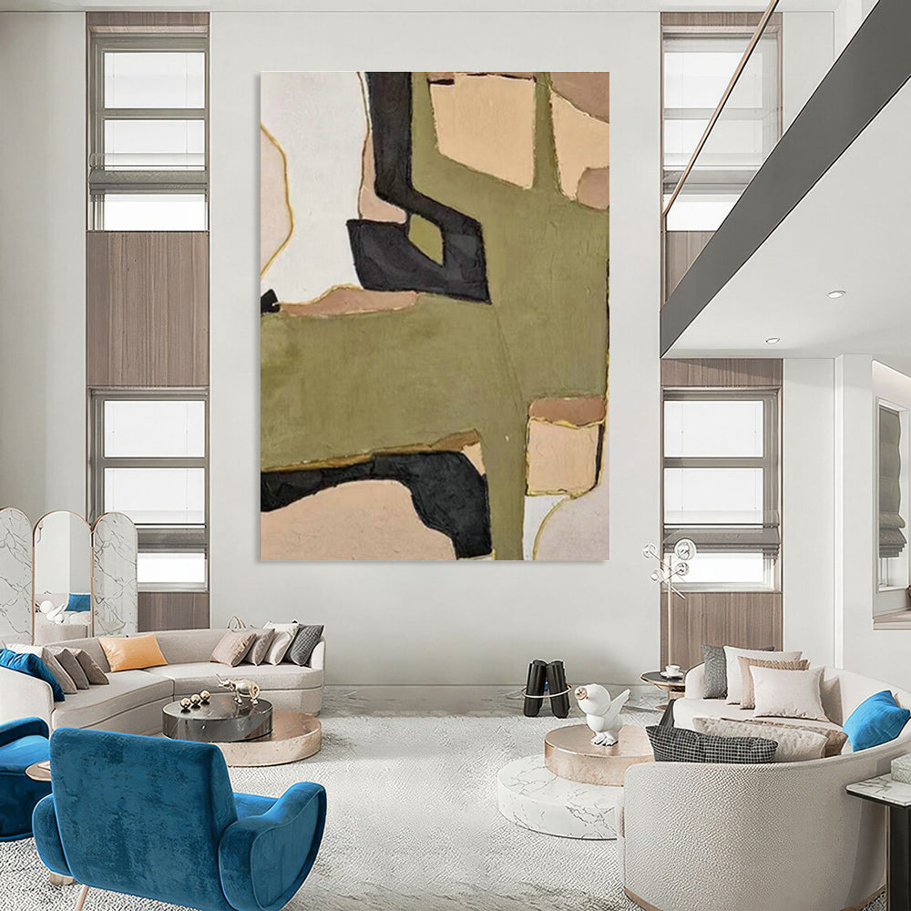 Collage Geometric Art for Eclectic Home Living Room Corners DLZ0263