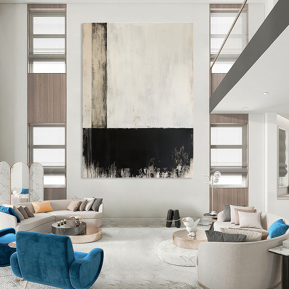 Black and White Minimalist for Contemporary Art Space & Modern Dining Room STSC235