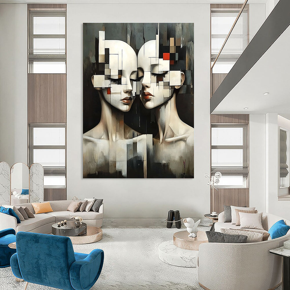 Cubist Faces Art for Modern Art Museum & Creative Home Studio STSC1447