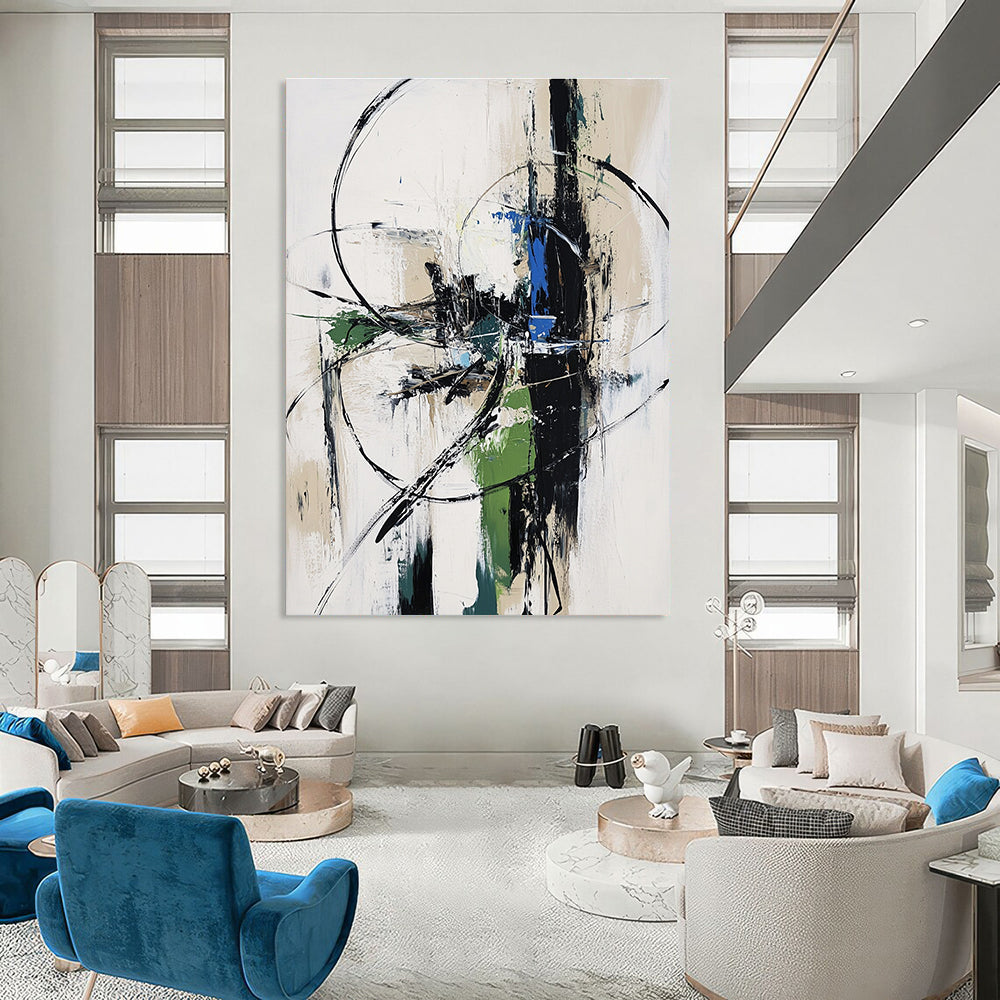 Energetic Abstract Lines for Artistic Studio & Music - Inspired Lounge STSC827
