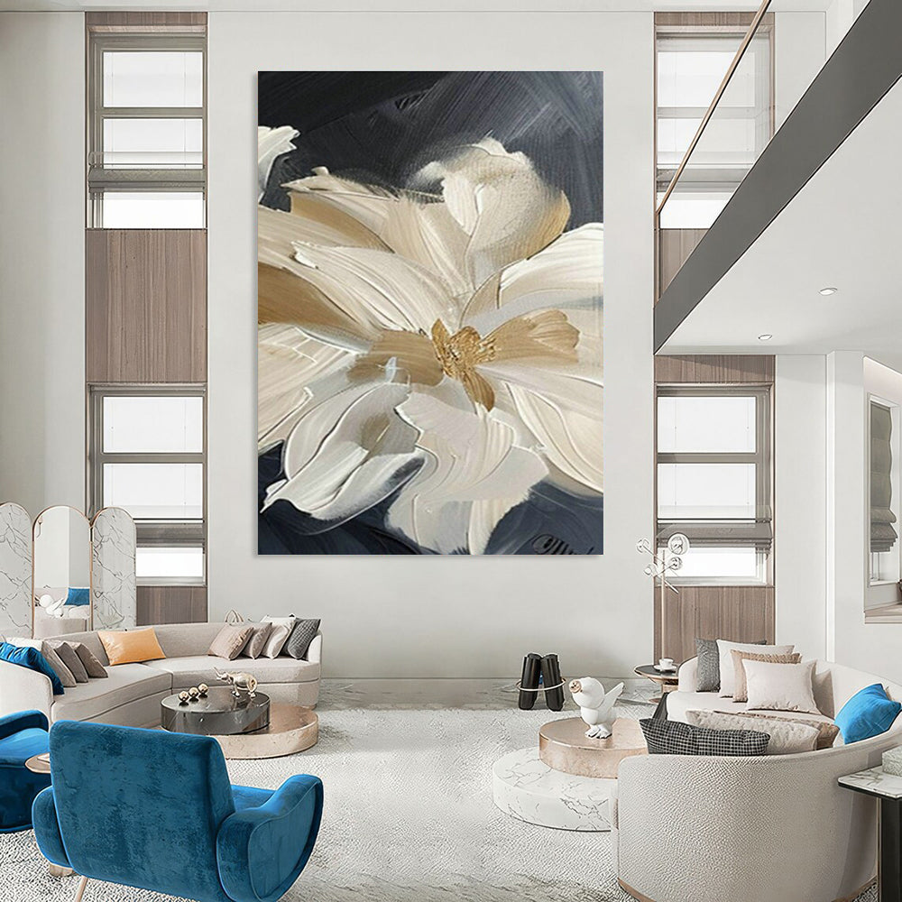 Detailed Floral Oil Painting for Feminine Dressing Room & High - End Spa DLZ1995