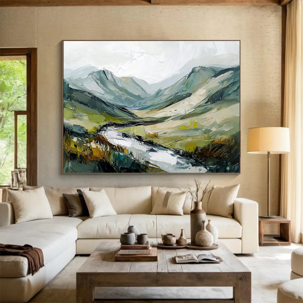 Serene Landscape Art for Mountain Lodge & Wellness Retreat SC596