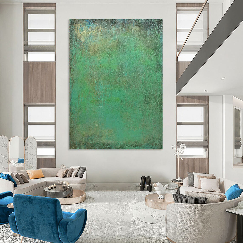 Teal - Green Gradient Abstract Art for Spa & Bedroom Retreat DLZ1220