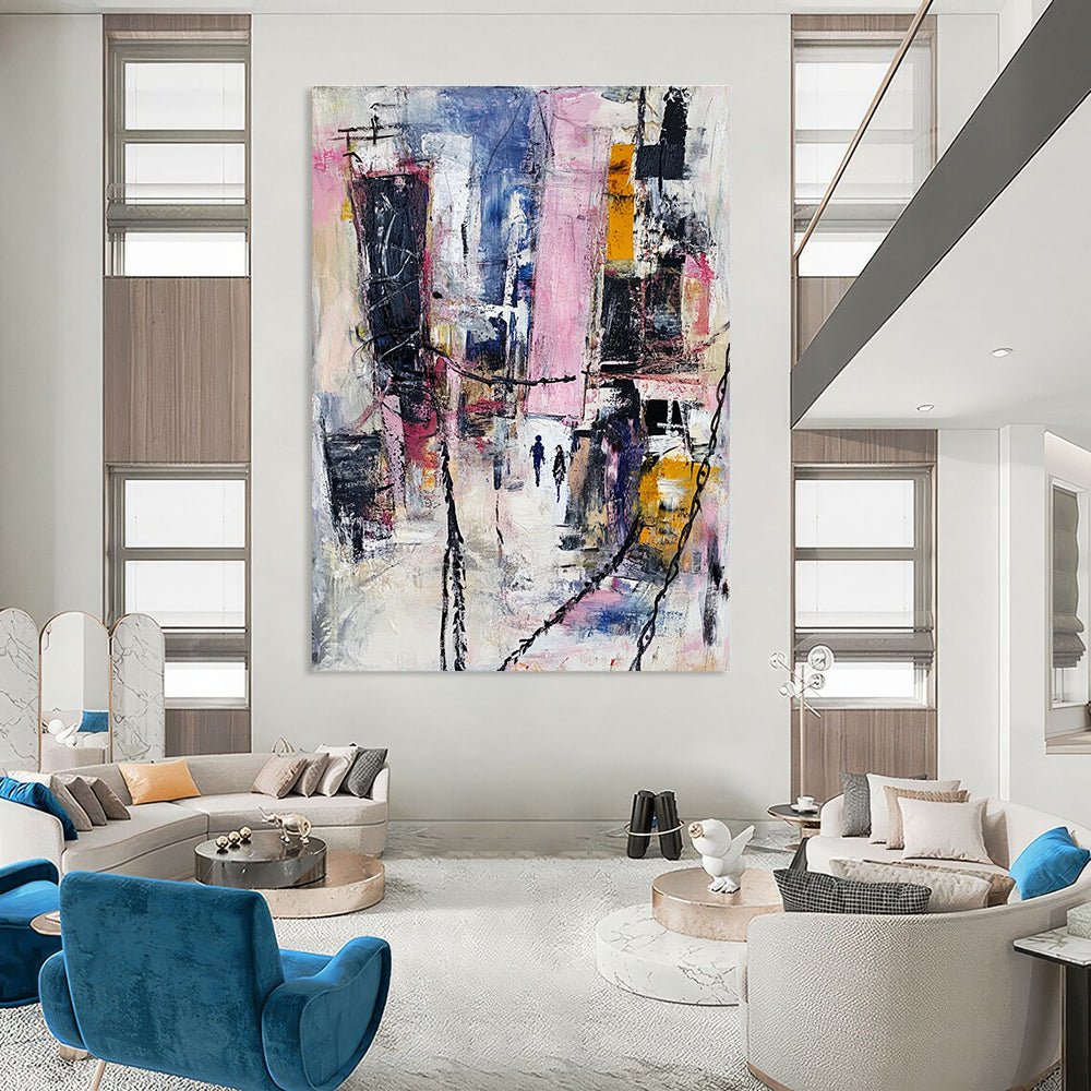 Dynamic Urban Abstract Art for Café & Art Studio STSC666