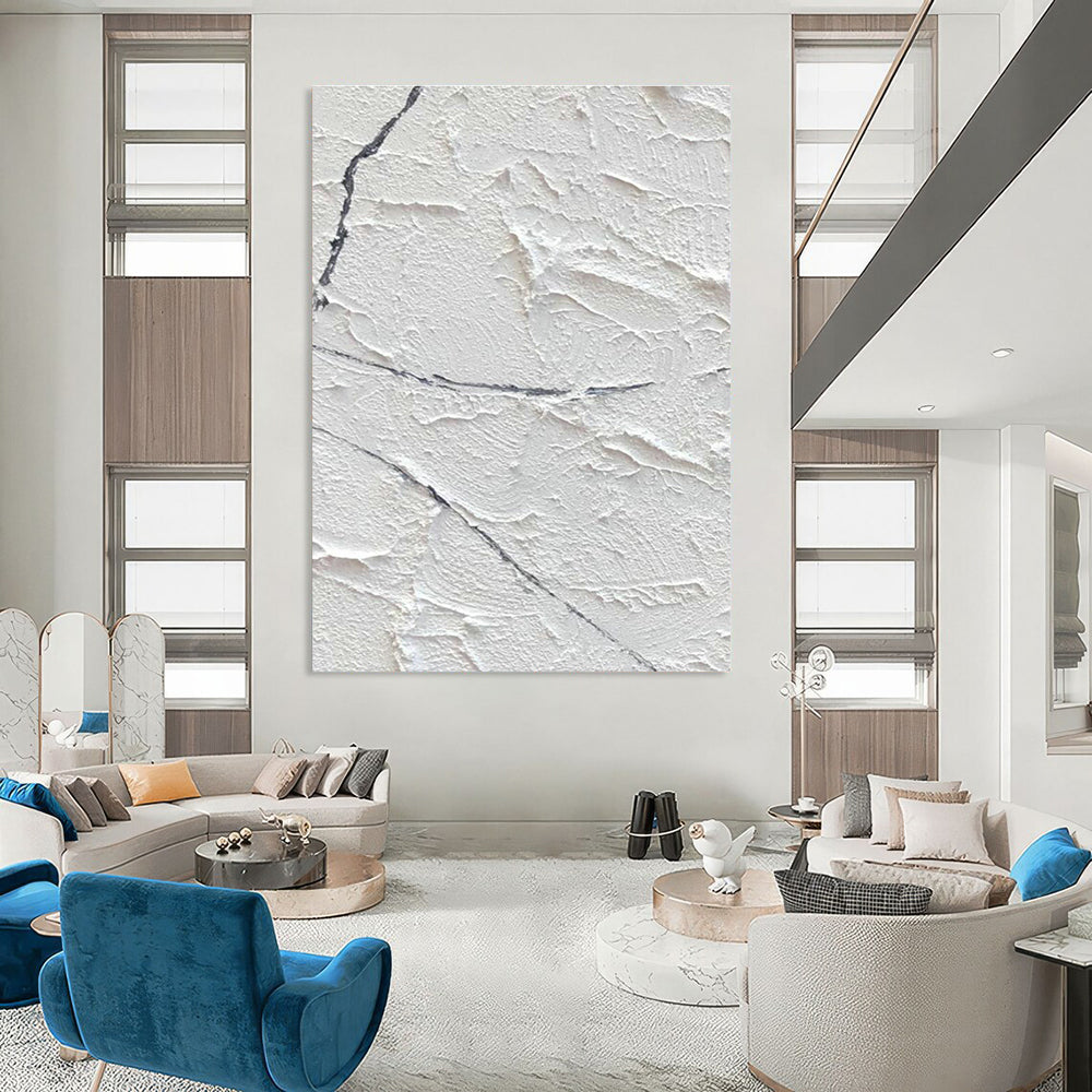 Textured White - Gray Art for Industrial - Chic Café & Minimalist Gallery DLZ2373