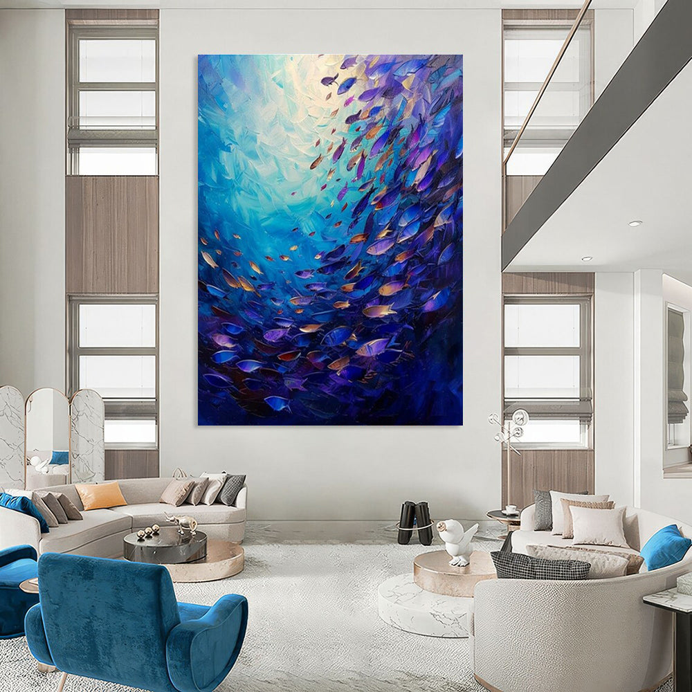 Vibrant Ocean Fish Art for Beach House & Wellness Spa DLZ1965