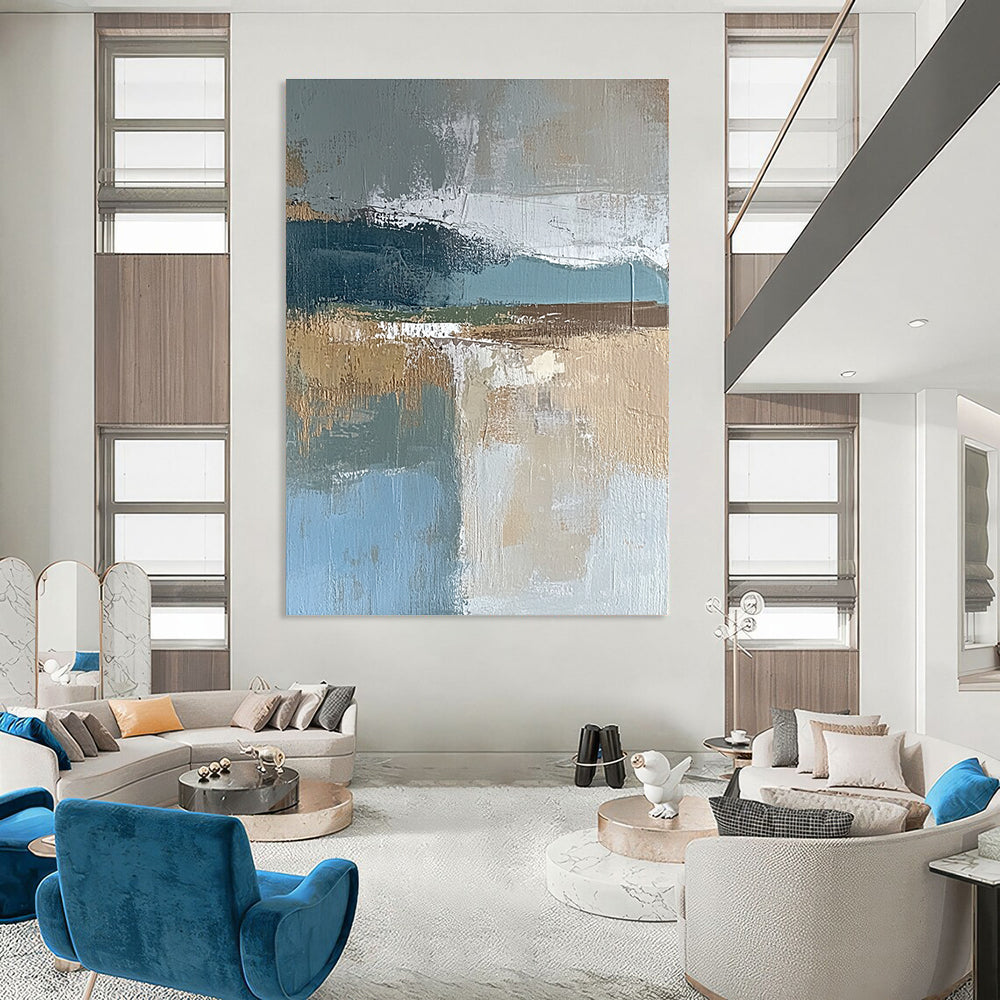 Earth - Toned Abstract Layers for Industrial - Chic Home & Minimalist Art Gallery STSC563