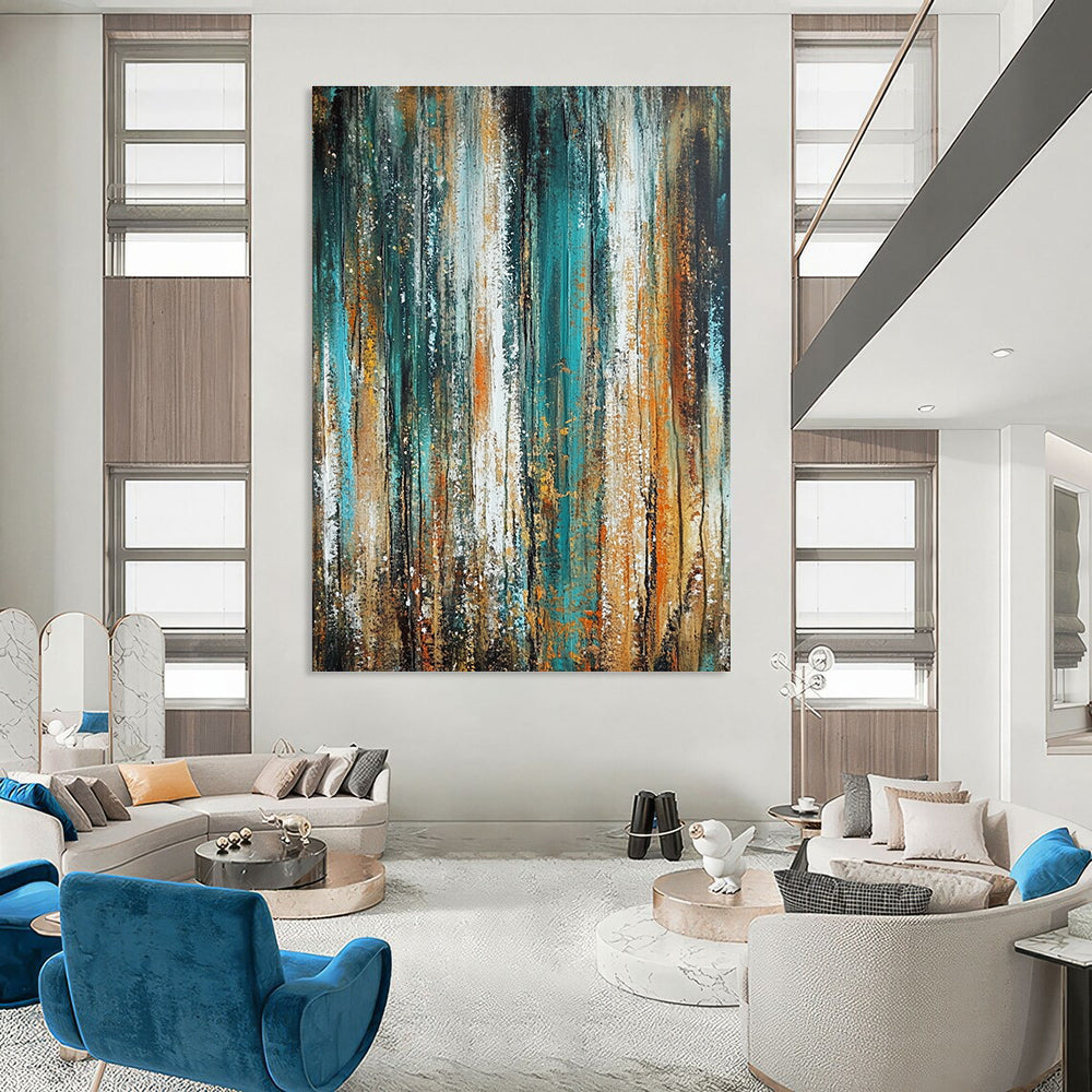 Abstract Vertical Strokes for Industrial - Style Loft & Contemporary Art Space STSC205