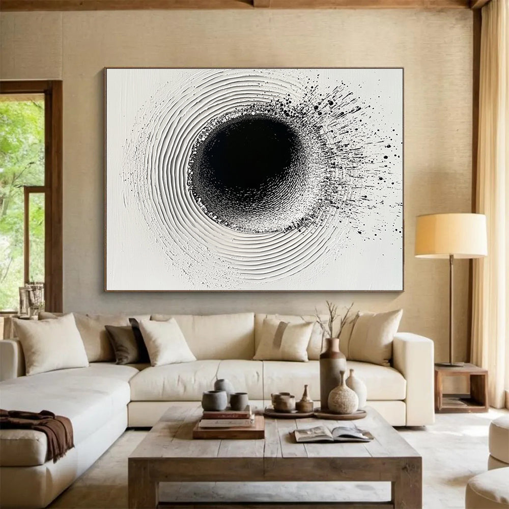 Black Hole Abstraction Art for Science - Themed Museum & Contemporary Office SC435