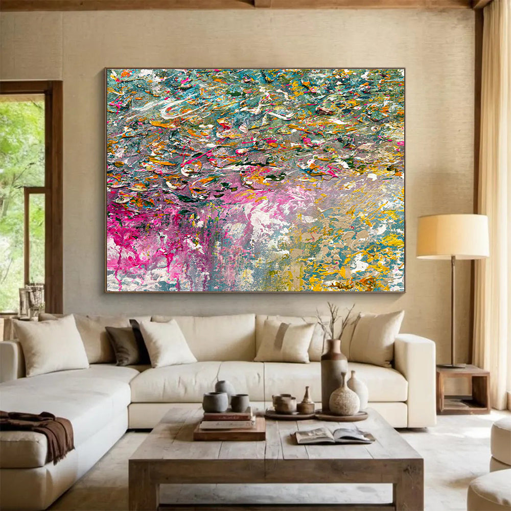 Color - Splashed Floral Art for Creative Studio Collaboration Space Walls DLZ3304
