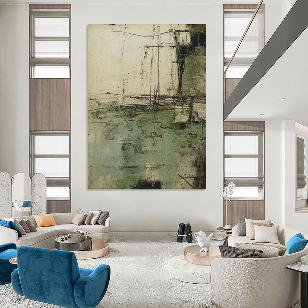 Textured Landscape Abstract Art for Bohemian Home Studios DLZ0260
