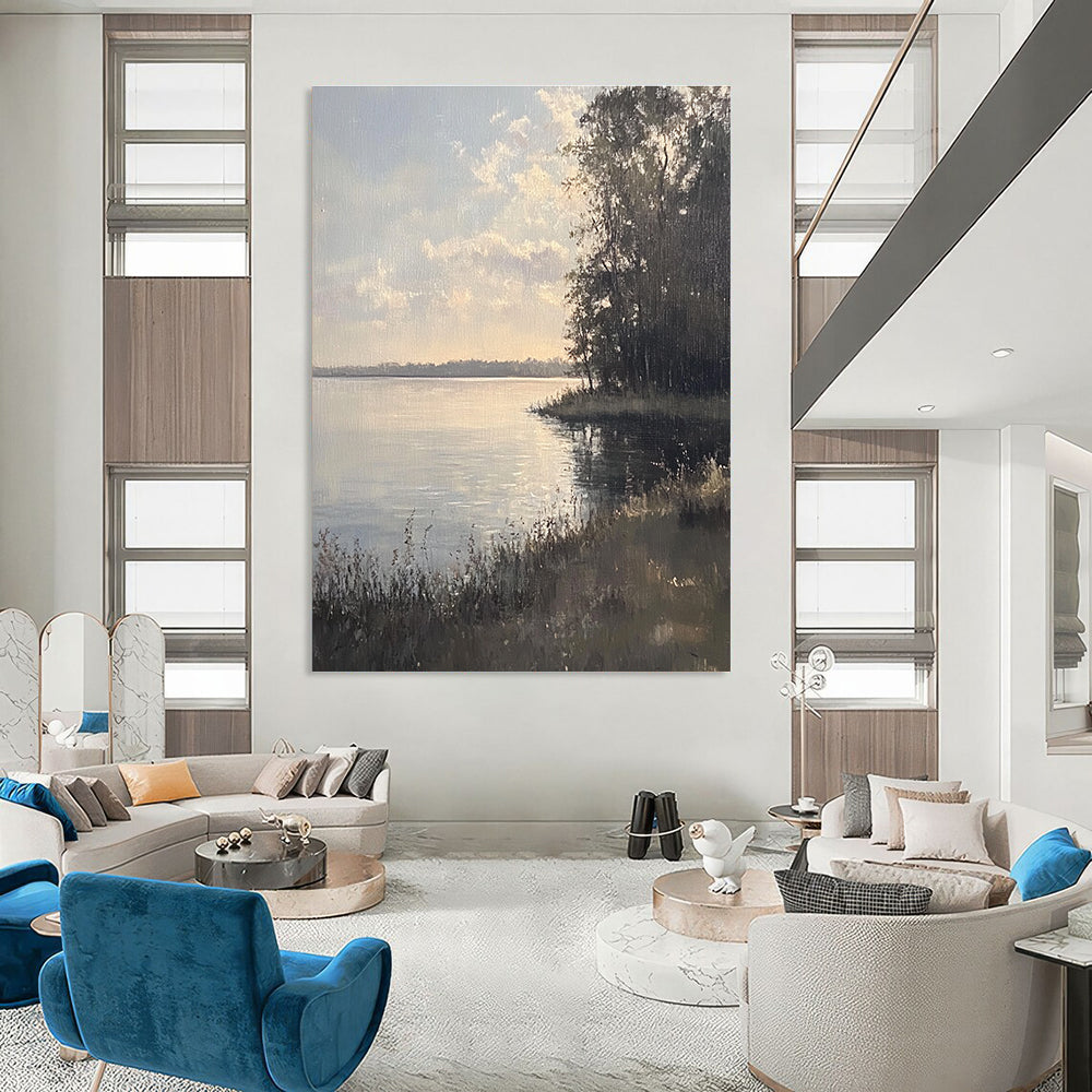 Lake at Dusk for Nature - Inspired Bedroom & Rustic Cabin STSC1173
