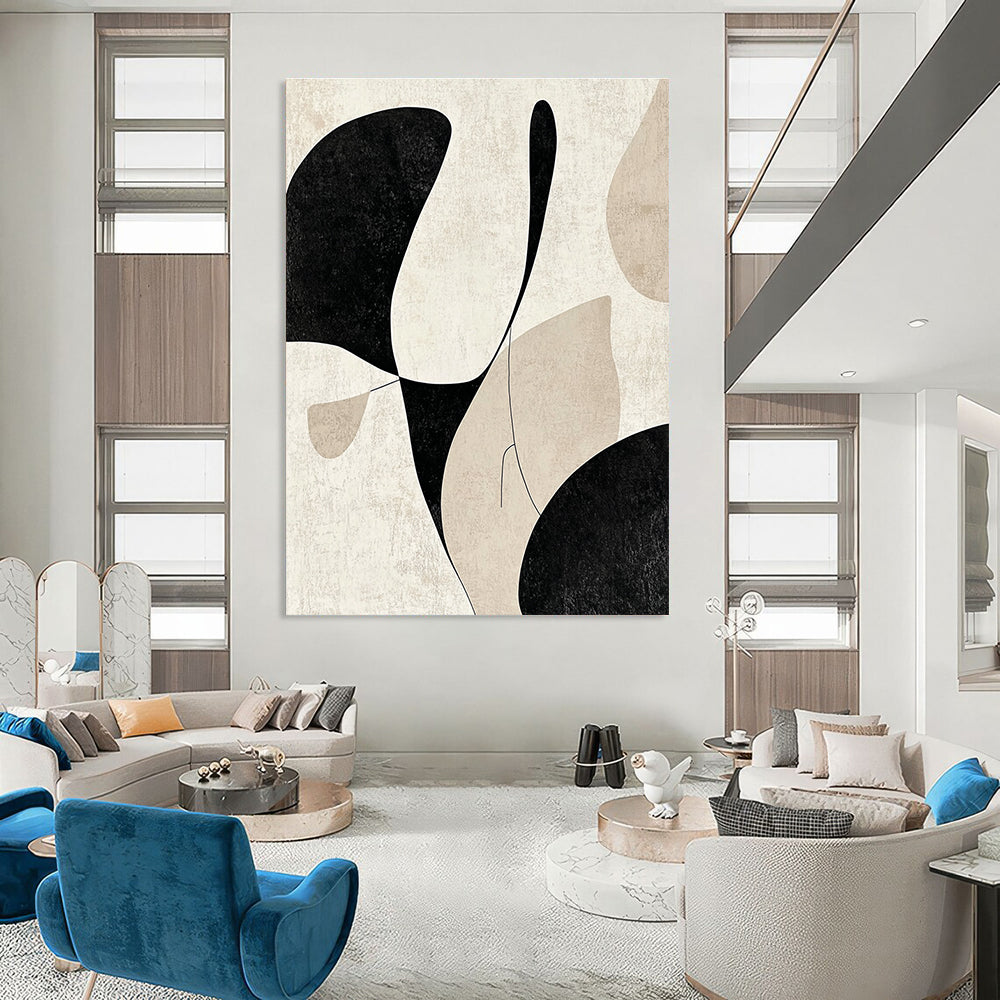 Minimalist Shape Abstract for Scandinavian - Style Home & Art Gallery Corridor STSC471