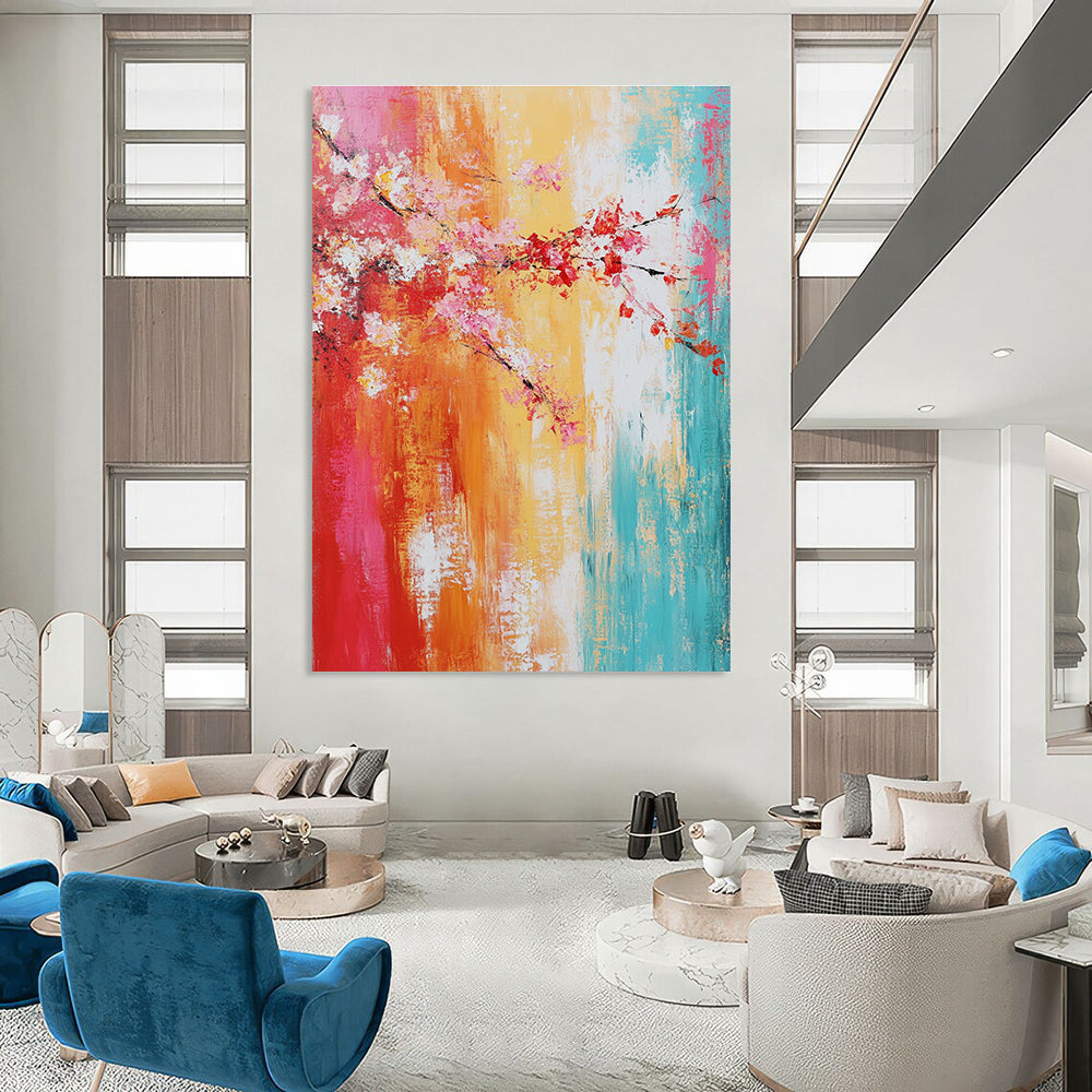 Colorful Blossom Branches for Bohemian - Style Bedroom & Vibrant Café STSC373