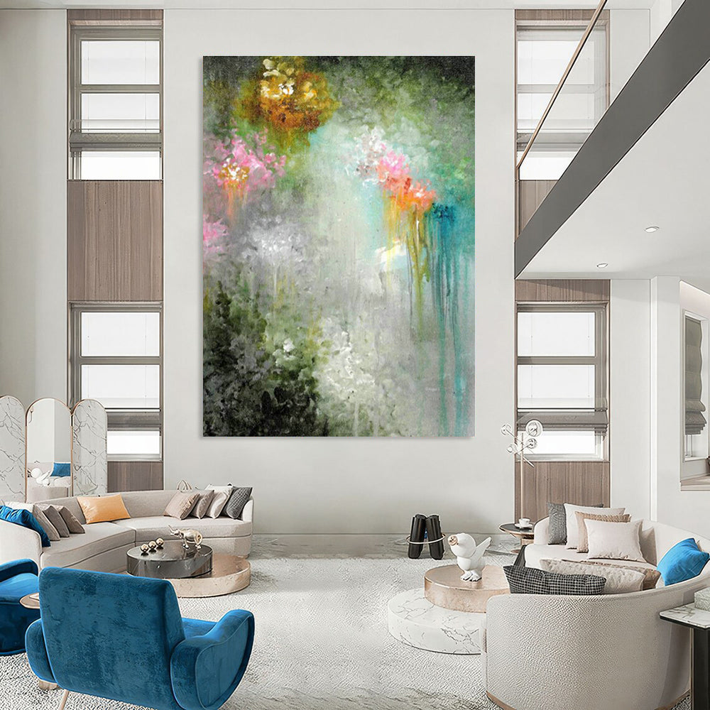 Floral Abstract Art for Garden - Themed Bridal Suite Bedrooms DLZ0073