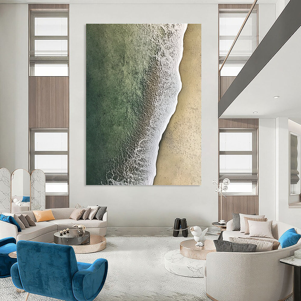 Aerial Beach Shoreline for Modern Beach House & Travel - Themed Café STSC1159