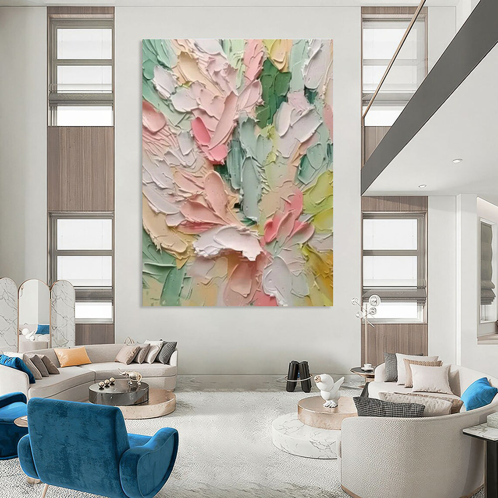 Pastel Flower Palette Art for Minimalist Nursery & Spring - Themed Tea Room DLZ1404