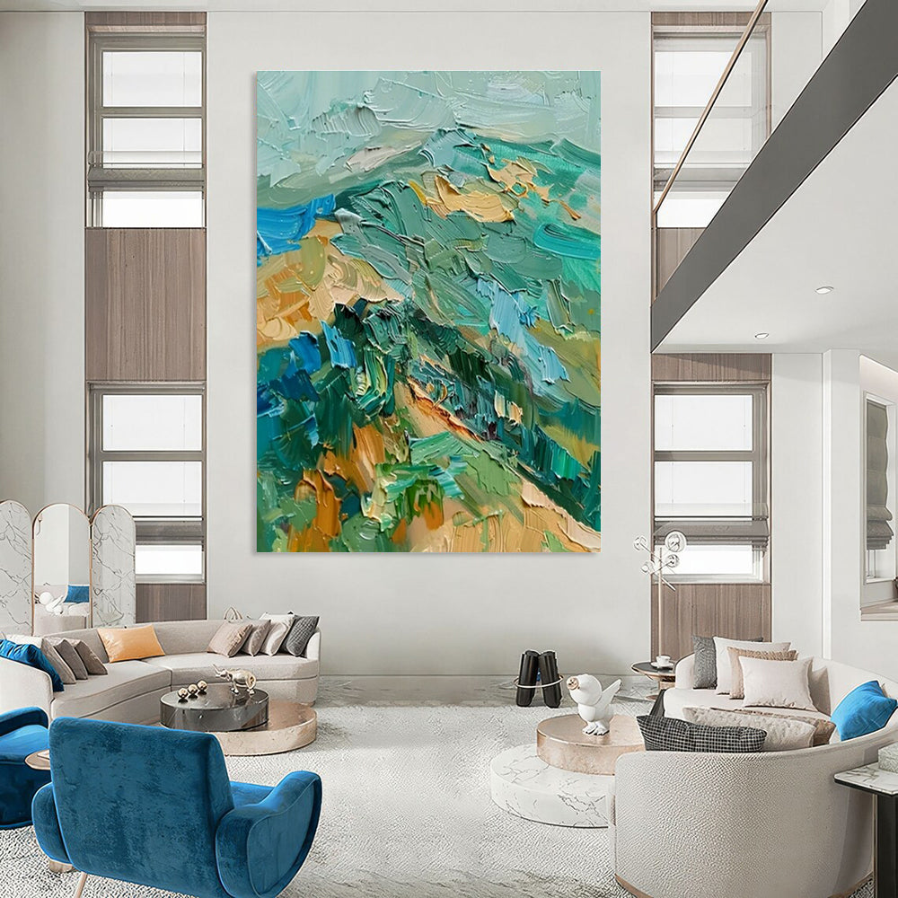 Colorful Brushstroke Landscape Art for Creative Studio & Art Festival Exhibition DLZ1803