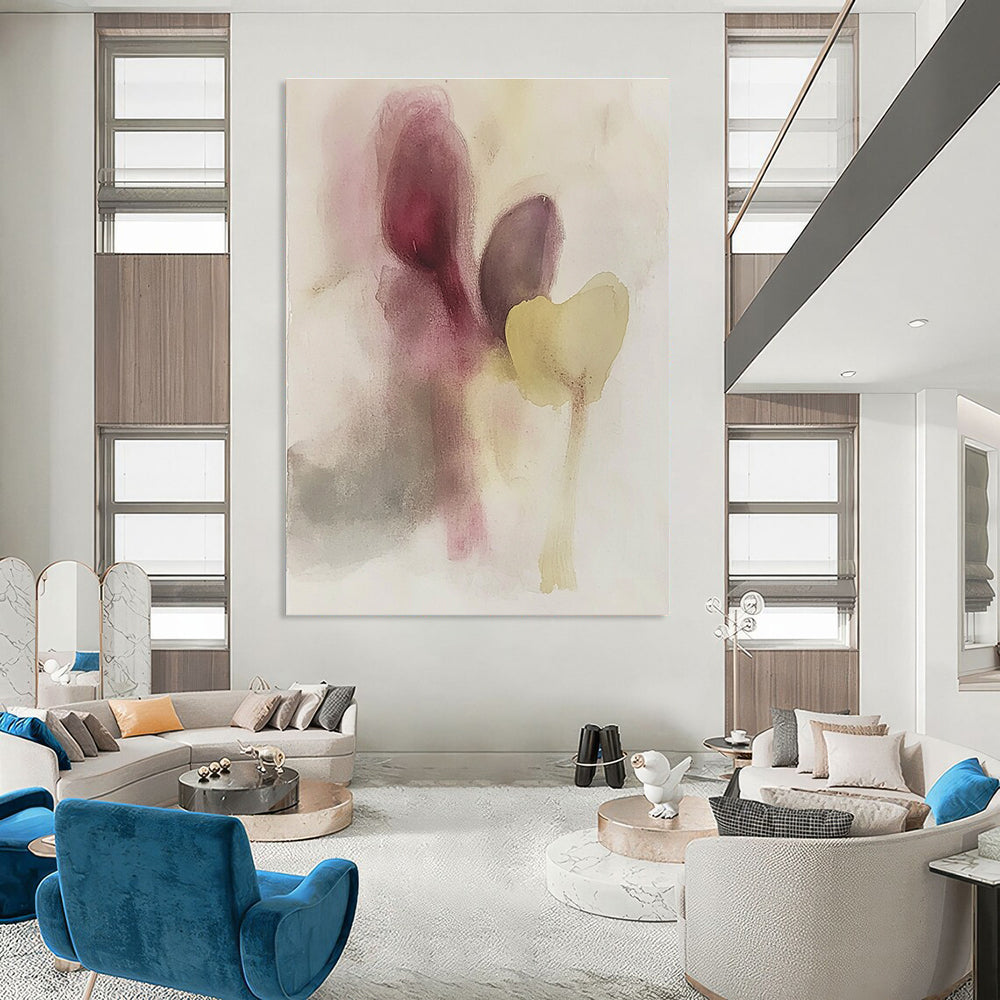 Muted Color Abstract Shapes for Minimalist Living Room & Calming Meditation Space STSC503