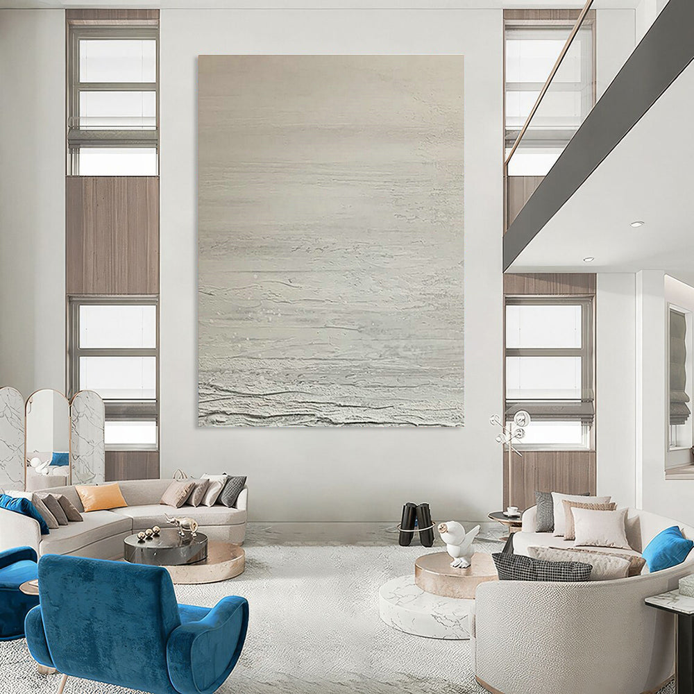 Light Gray Wave - Texture Art for Spa Wellness Center Relaxation Zones DLZ0206