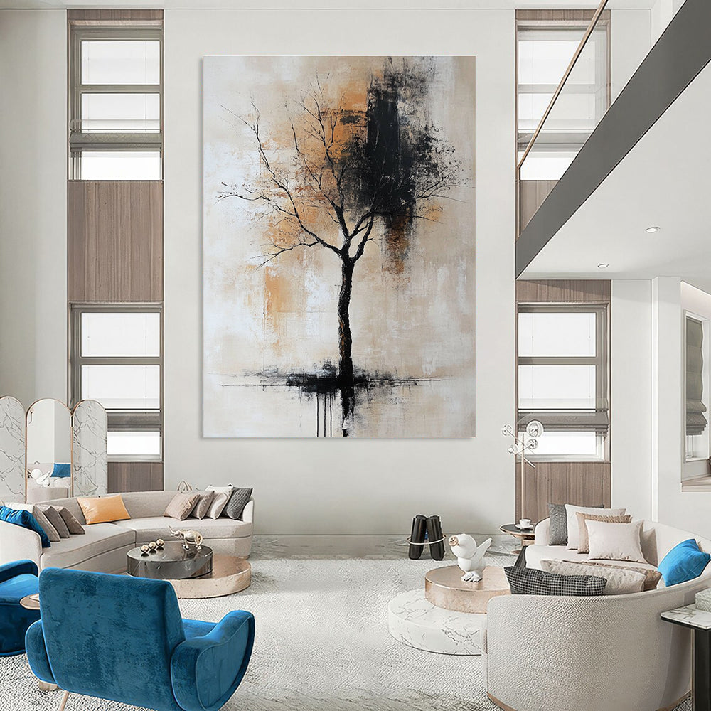 Bare Tree Abstract for Contemporary Bedroom & Meditation Space STSC837