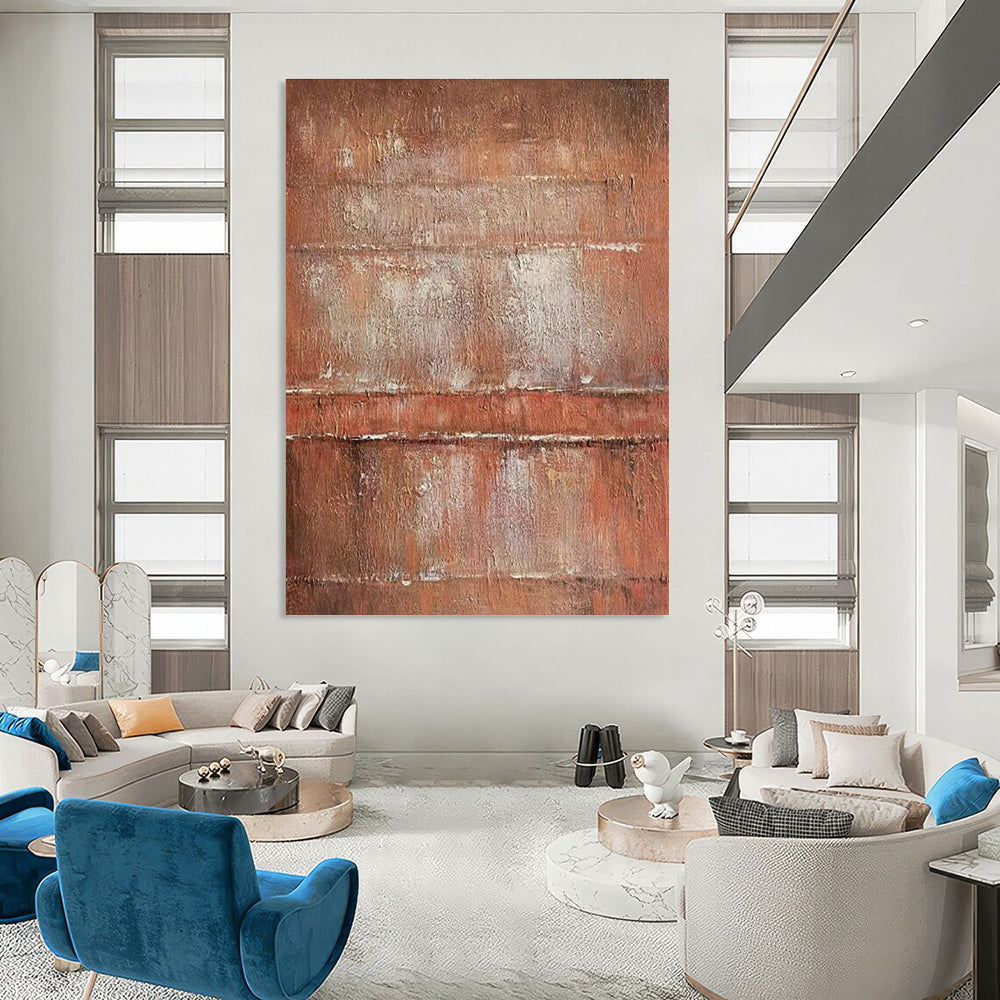 Brown - White Abstract Art for Living Room & Cottages DLZ0326