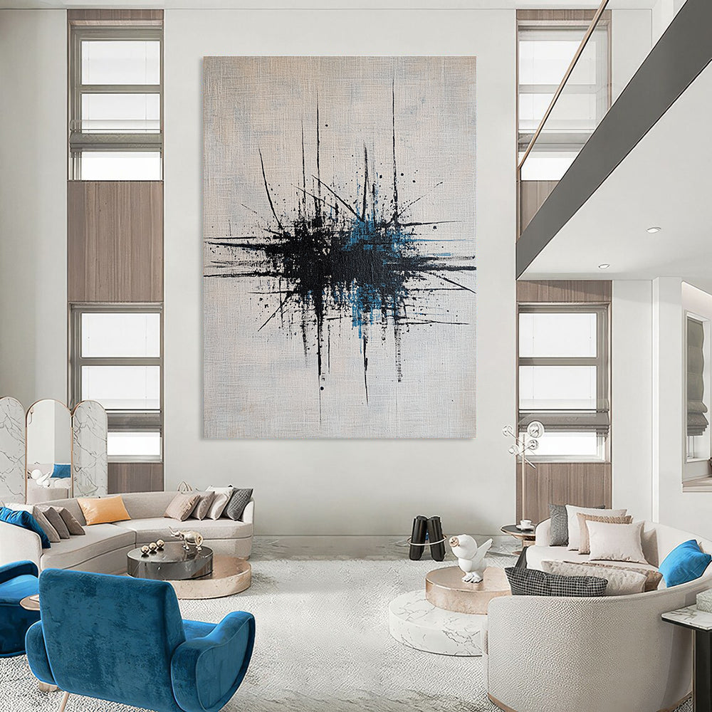 Splatter Abstract Art for Modern Art Gallery & Edgy Home Studio STSC189