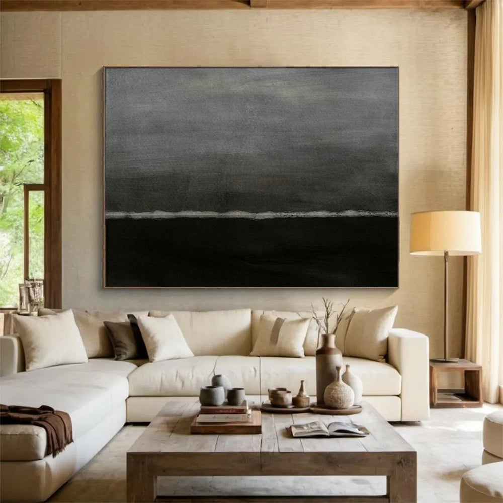 Gray - Tone Minimalist Abstract Art for Modern Spa DLZ2982