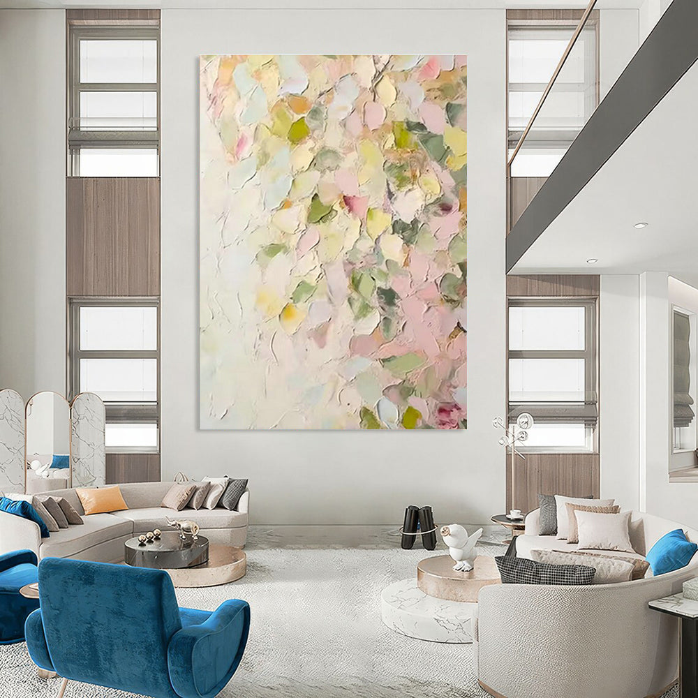 Pastel Flower Cluster Art for Minimalist Nursery & Spring Garden Brunch Spot DLZ1398