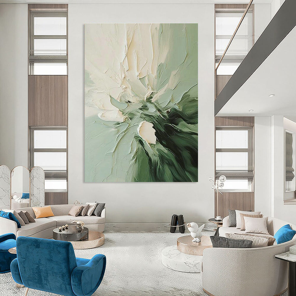Textured Floral Abstract Art for Kitchen & Garden - Facing Balcony DLZ1192