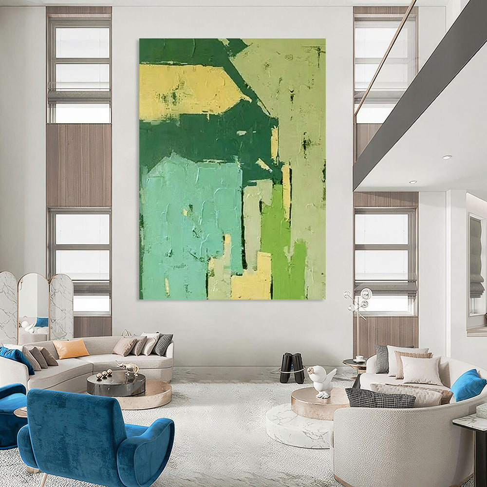 Color - Block Geometric Art for Modern Office Reception DLZ0282