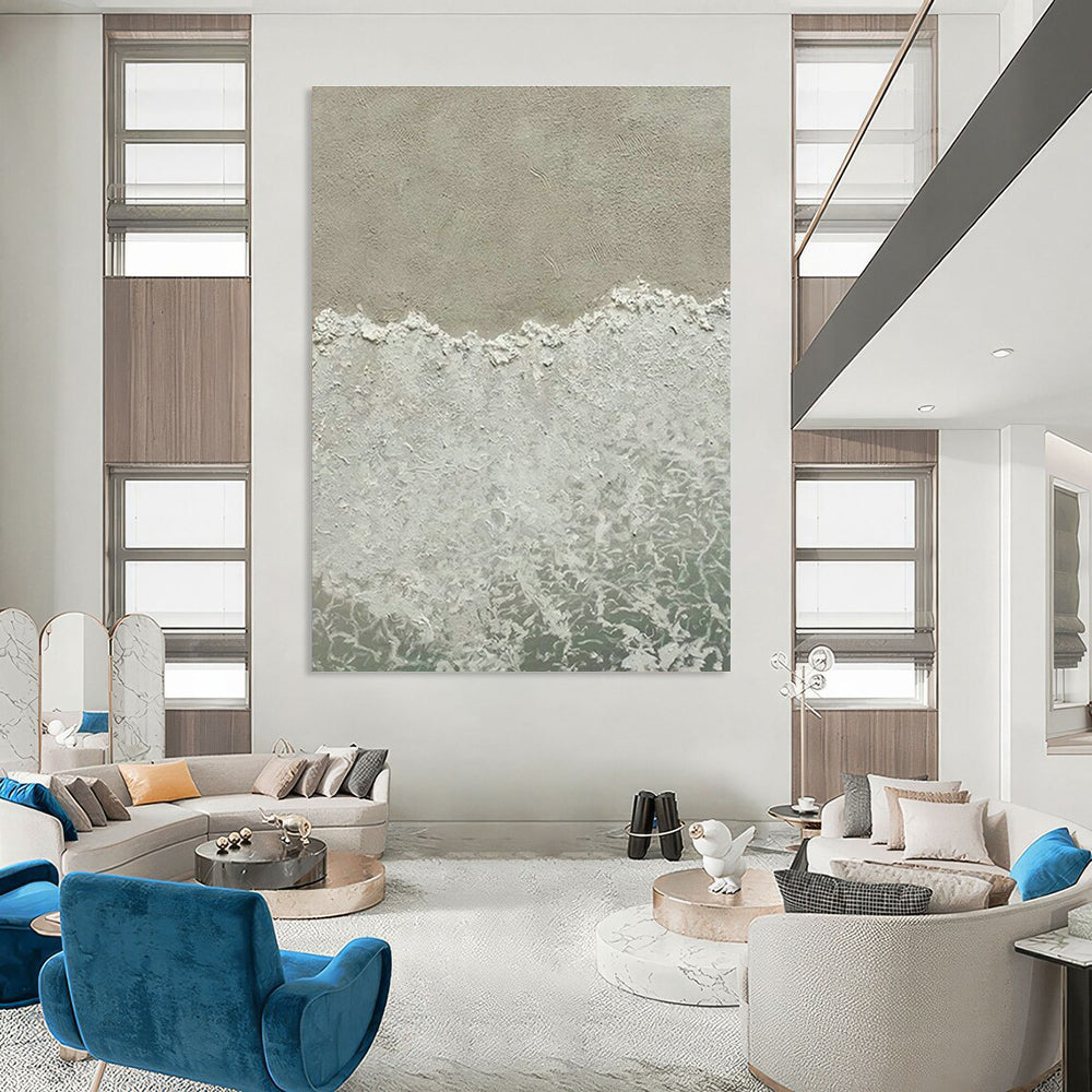 Beach Wave Abstract Art for Beach House & Home Sunroom DLZ1134