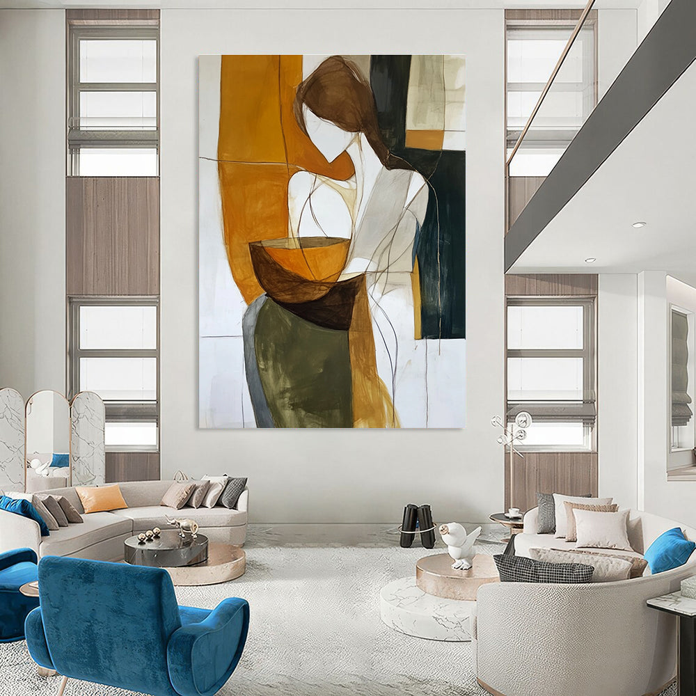 Abstract Woman with Bowl for Cultural Art Space & Art - Loving Kitchen STSC299