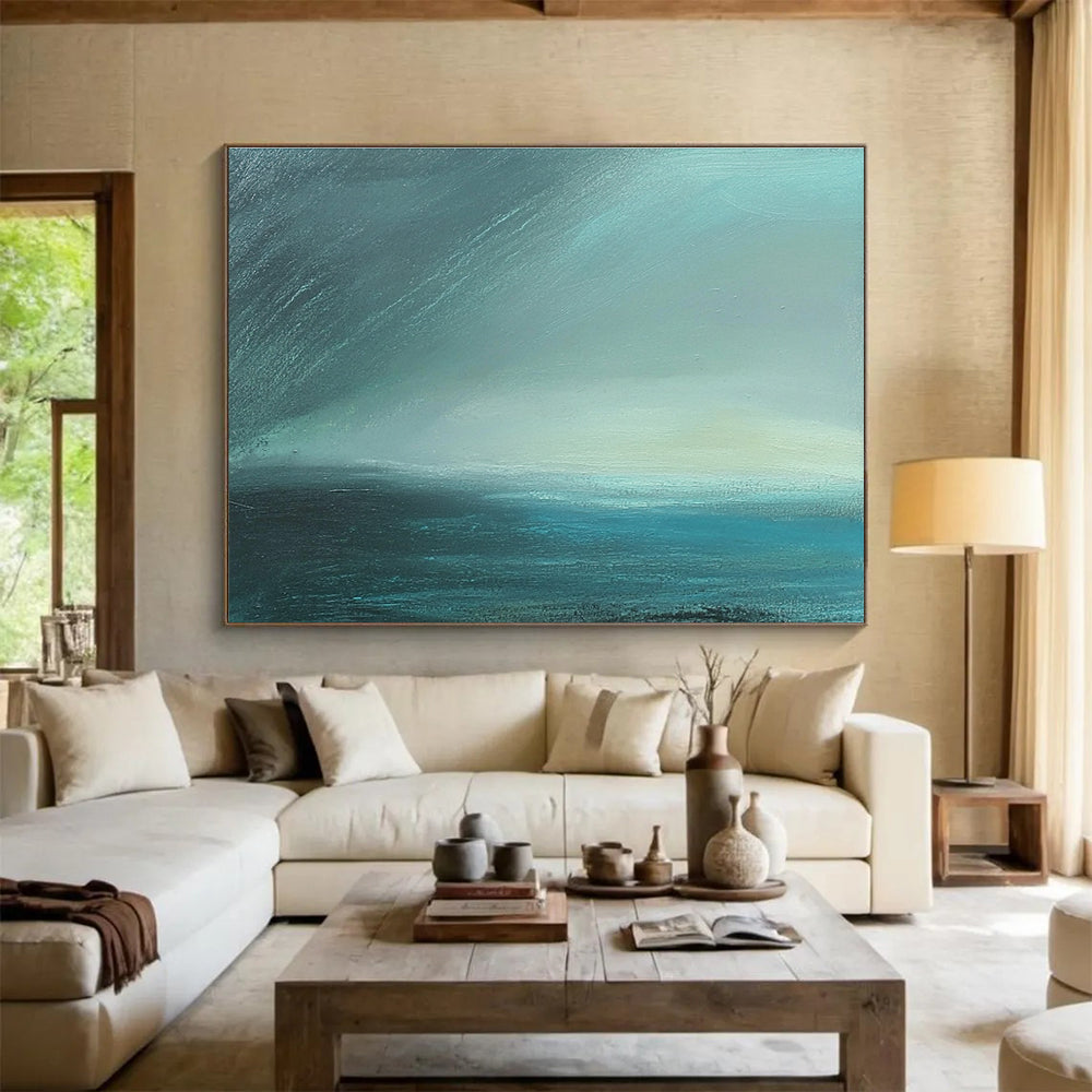 Misty Sea Abstract Art for Coastal Home Study & Art Gallery Seaside Exhibition SC497