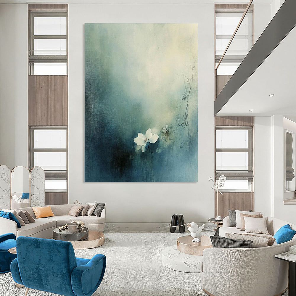 Soft Floral Abstract for Feminine - Inspired Living Room & Spa Retreat STSC631