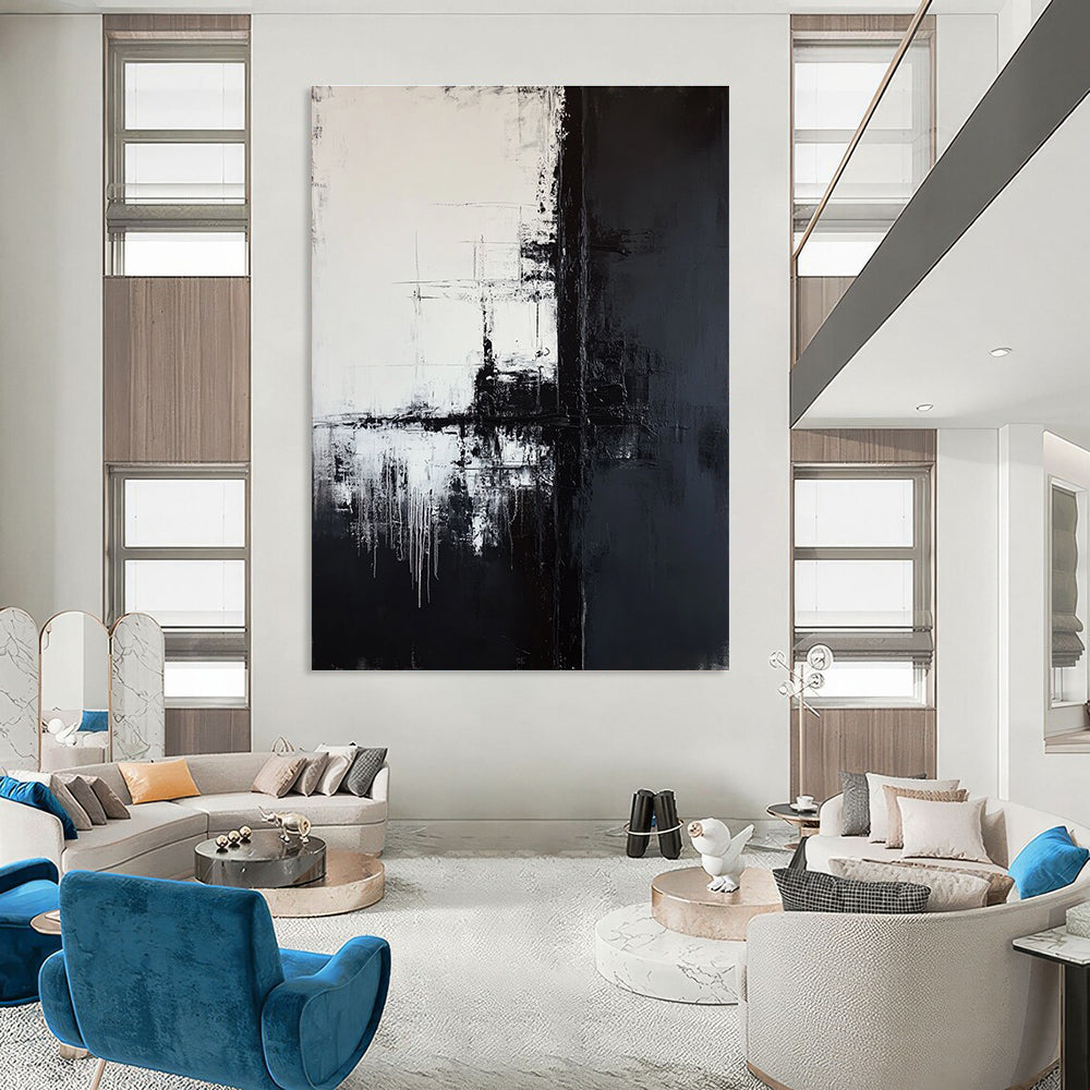 Black and White Abstract for Minimalist Gallery & Contemporary Studio Space STSC372